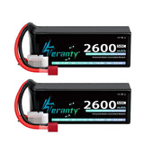2PCS TERANTY 4S Lipo Battery 14.8V 2600mAh 50C/100C Softcase with T XT60 Plug Car Truck Buggy Helicopter Airplane RC Model Parts