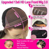 WOWANGEL Curly Wigs 250% 13x6 HD Lace Front Wigs 32in Water Wave Glueless Human Hair Wigs Pre Plucked Remy Brazilian Hair