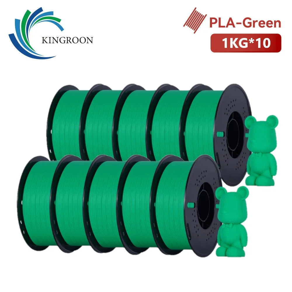 KINGROON 10KG PLA Filament For 3D Printer 1.75mm Wholesale 3d Printing Wire Materials Neatly Wound Vacuum Packaging Fast Ship