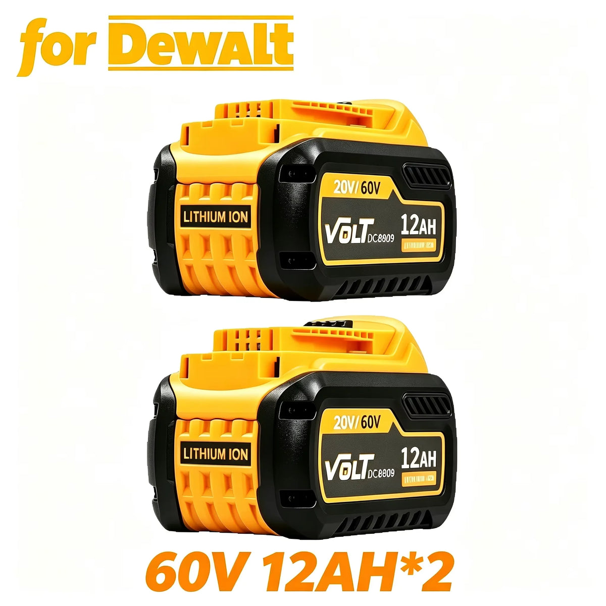 12Ah 20V/60V MAX Replacement Battery Compatible with DEWALT DCB612 DCB606 DCB609 FLEXVOLT Power Tools