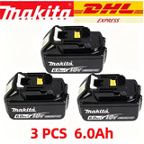 Original Makita 6Ah/5Ah/3Ah for Makita 18V Battery BL1830B BL1850B BL1850 BL1840 BL1860 BL1815 Replacement Lithium Battery