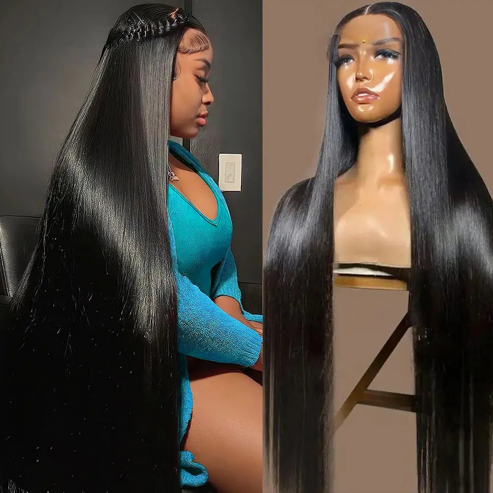Bone Straight Honey Blonde Human Hair Wigs #27 13x6 HD Transparent Lace Front Wigs For Women Pre Plucked 200% Density 30 Inch