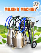 Farm Milking Machine High Power Large Capacity 25L Automatic Electric New Mobile Vacuum Cow And Sheep Milking Machine