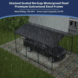 Metal Carport, Heavy Duty Carport Canopy with Galvanized Steel Frame and Roof, Outdoor Storage Shed, Car Tent, Customized