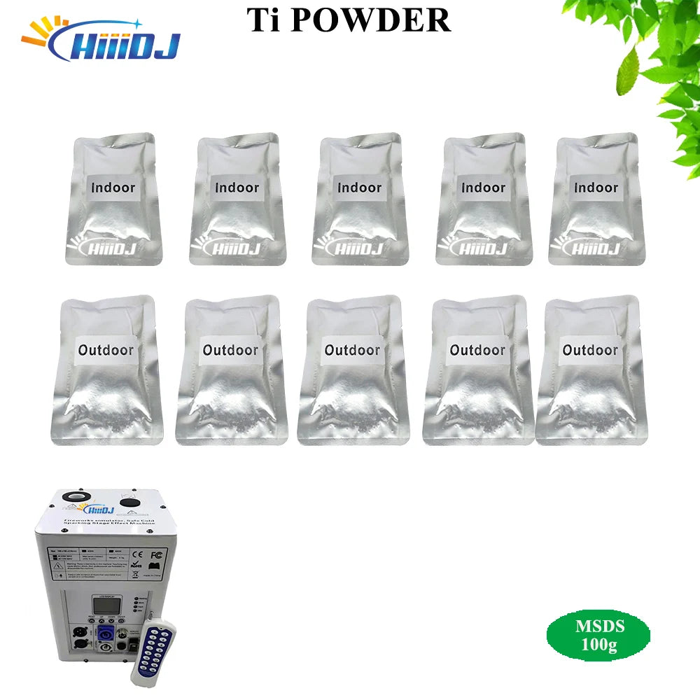 1-200bag Ti Powder 100g For Pyrotechnics Machine Outdoor Indoor Cold Spark Sparkler Metal Titanium Powder Fireworks Materials