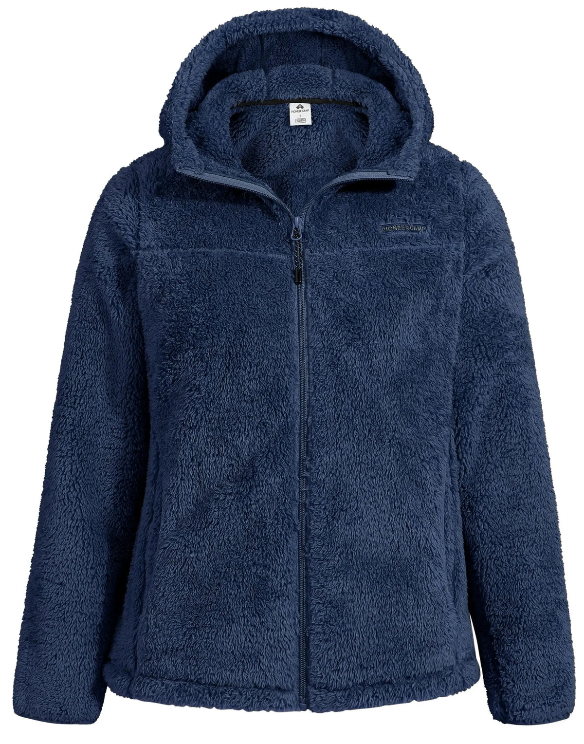 Pioneer Camp Women's Fuzzy Fleece Jacket Full Zip Up Lightweight Warm Soft Fleece Coat with Hood for Spring Fall Winter