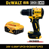 DEWALT DCD805 20V Power Tools, Brushless Impact Drill Cordless Electric Screwdriver, Optional 2Ah 6Ah Lithium Battery Tool Set