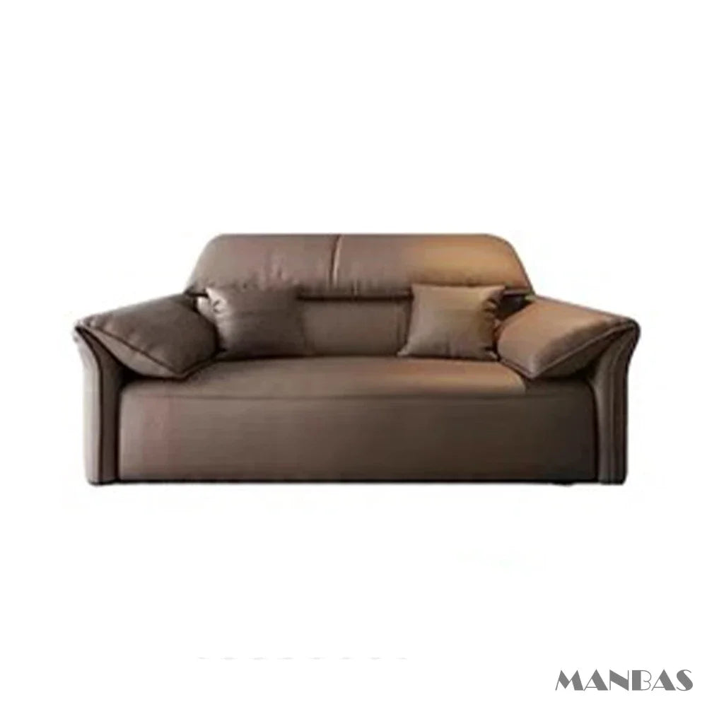 Linlamlim Electric Sofa Convertible for Cinema Living Room | Genuine Leather Electric Multifunction Sofa Bed | Folding Sofa Beds