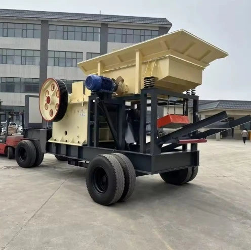 Customized Mobile Jaw Crusher Truck Construction Waste Crushing Station Rock Granite Crusher Stone Sand Making Machine 1 Year