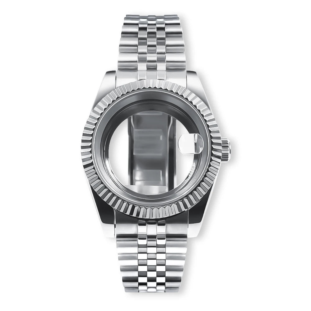 36mm/39mm Sapphire Glass For Men Watch Case Fit NH36 NH34 NH35 Movement Fashion Waterproof Jubilee Stainless Steel