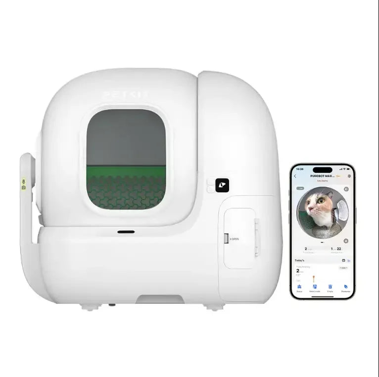 PETKIT PUROBOT MAX PRO Self Cleaning Cat Litter Box with AI-Camera, Semi-Automatic Bag Sealing,Triple Odor Control