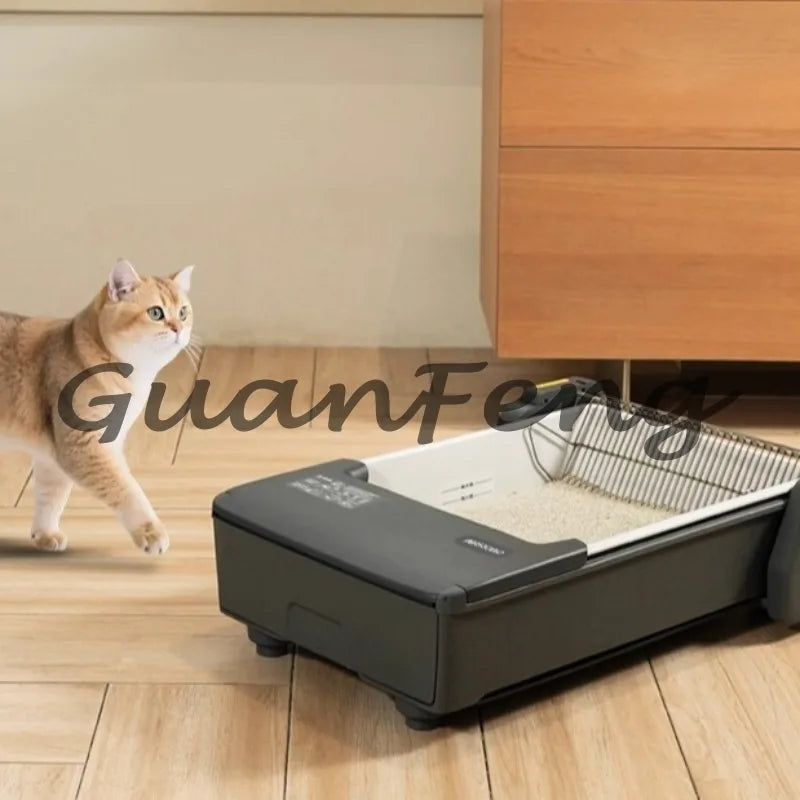 Durable automatic cat litter box, oversized splash-proof smart cat toilet high quality