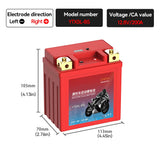 Motorcycle Battery LiFePO4 Scooter Starter 12.8V 5Ah 7Ah 9Ah CCA 200A-400A Built in BMS Lithium Battery Voltage Protection ATV