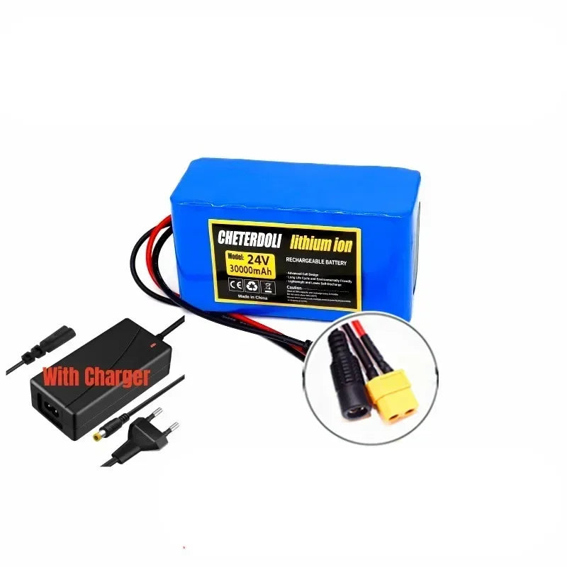 24V 7S3P 18650 Li-Ion Battery Pack Lithium Batteries for Electric Motor Bicycle Ebike Sccooter Toys Drill With 2A Charger