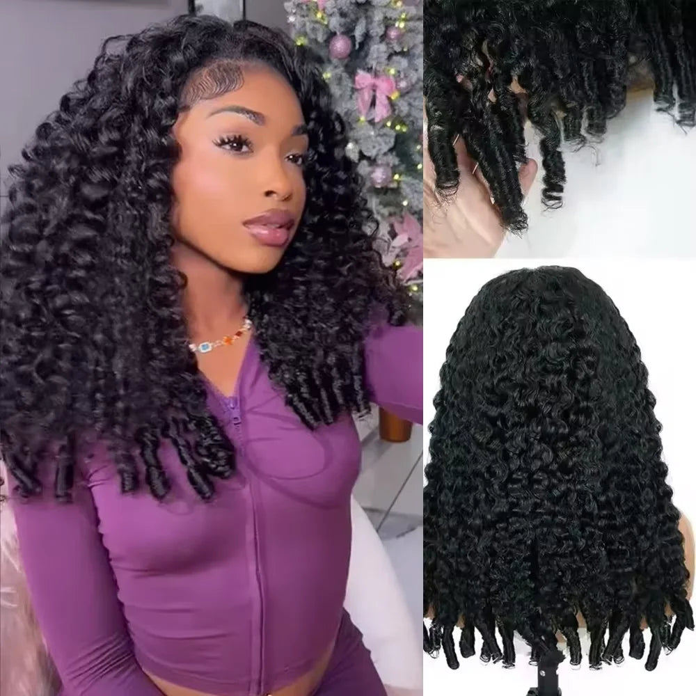 Burmese Curly Wigs Human Hair 7x6 Lace Frontal Wig 44 46 Inches For Women 7x6 Glueless Curly HD Lace Front Wigs With Spiral End