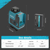Makita SK701 4×360° Cross Laser Level Remote Control Easy Operation for Wall Floor Ceiling Layout and Positioning tools