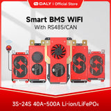 Daly Smart BMS WIFI CAN 485 LiFePo4 4S 12V 8S 24V 16S 48V Li-ion 13S 14S 48V 16S 17S 60V 20S 72V with CAN for Electric scooter