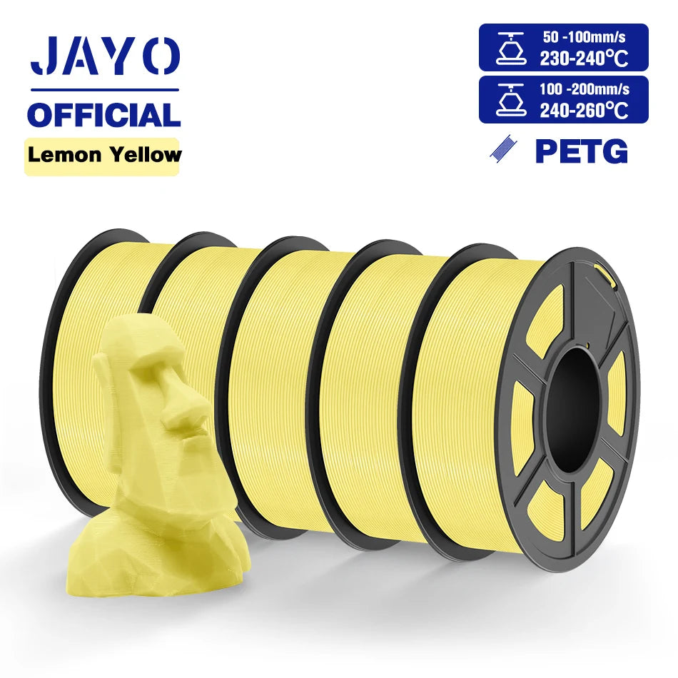JAYO PETG Filamanet 1.75MM 5Rolls/set 3D Printer Filament PETG Neatly Wound 3D Printing Material For FDM 3D Printer