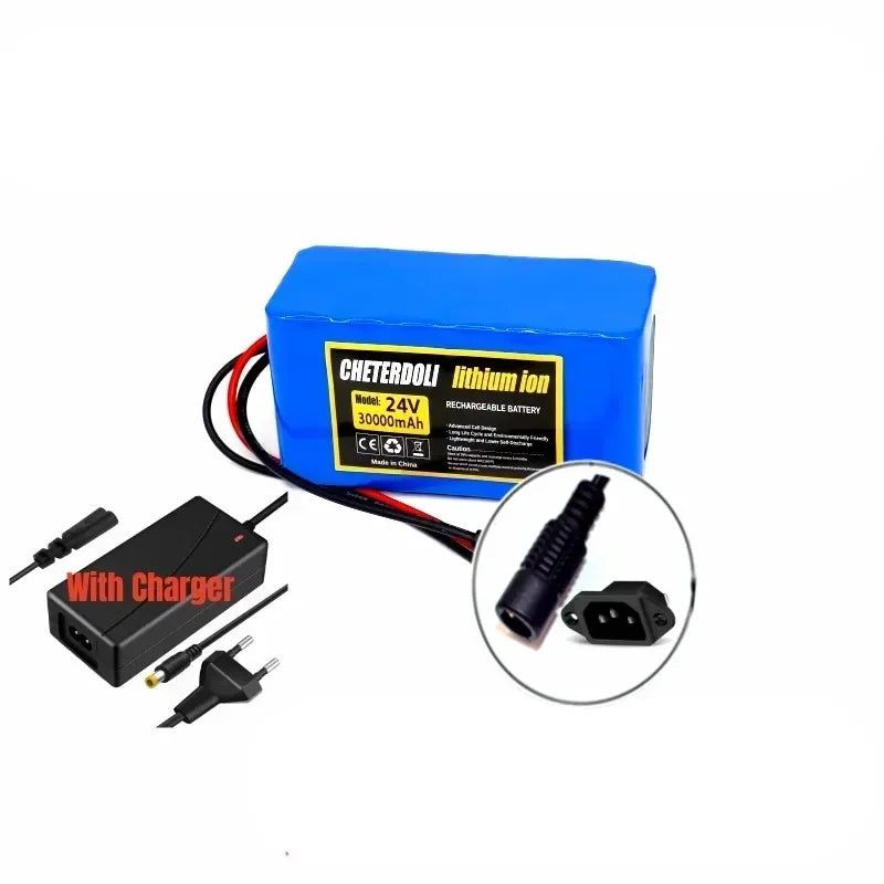 24V 7S3P 18650 Li-Ion Battery Pack Lithium Batteries for Electric Motor Bicycle Ebike Sccooter Toys Drill With 2A Charger