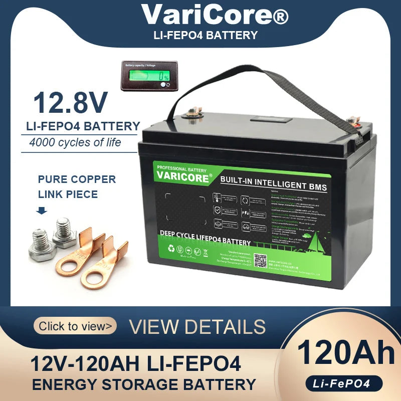 VariCore 12V/24V/48V 360Ah 340Ah 180Ah 150AH 100Ah LiFePO4 Battery 12.8V Lithium Iron Phosphate for EV RV Golf Cart Solar Wind