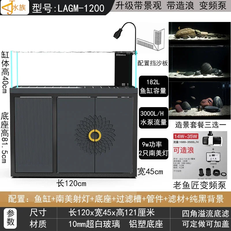 LYY   Grass Tank Bottom Filter Aquarium Household Dry Wet Glass Stream