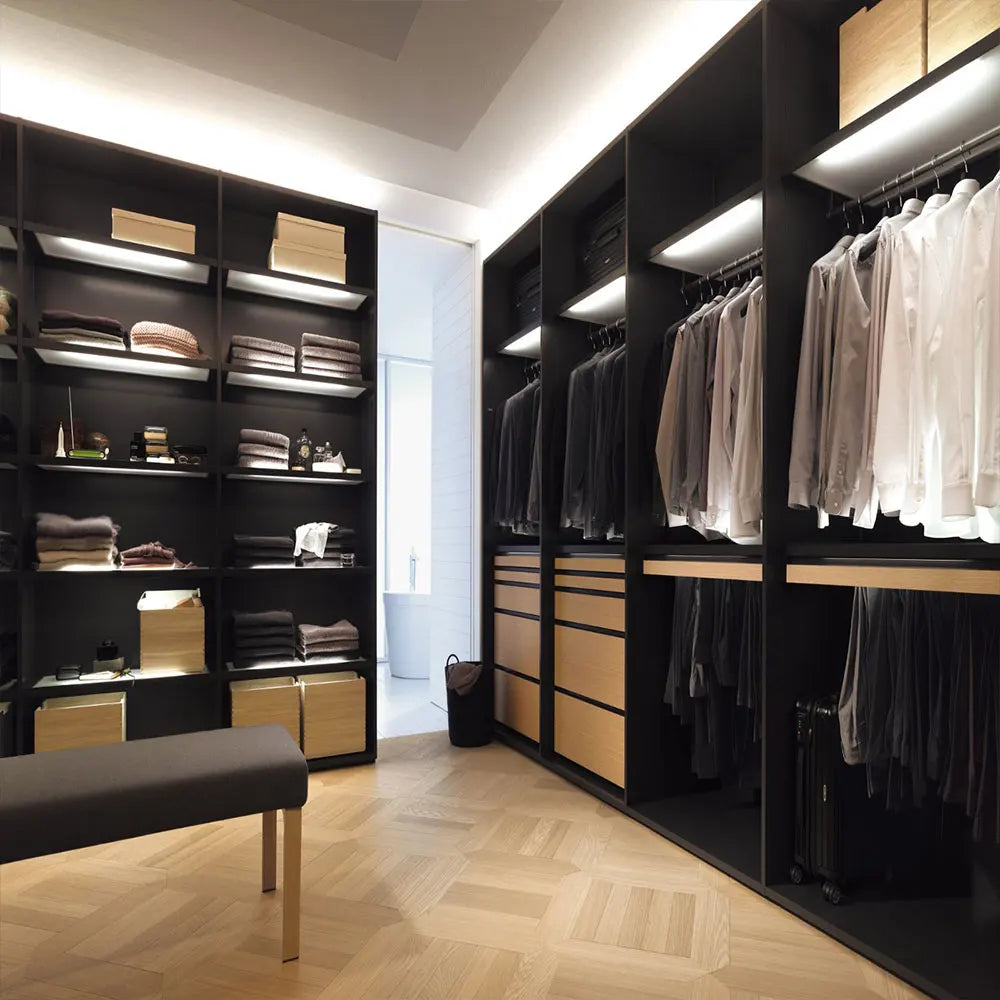 Open Cloakroom U Shape Wardrobe Luxury Modern Simple Minimalist Large Wardrobe Closet