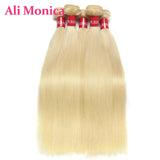 Alimonica Bundles Honey 613 Blonde Remy Brazilian Straight Hair Weave Weft Remy Human Hair Bundles 8 - 40 Inch Free Shipping