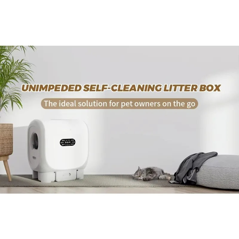 Automatic Self-Cleaning Smart Cat Litter Box with APP Control - Self-Cleaning Cat Litter Box for Multiple Cats