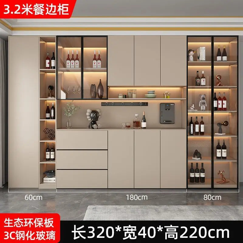 Solid wood wine  high cabinet, locker, integrated entrance cabinet against the wall,