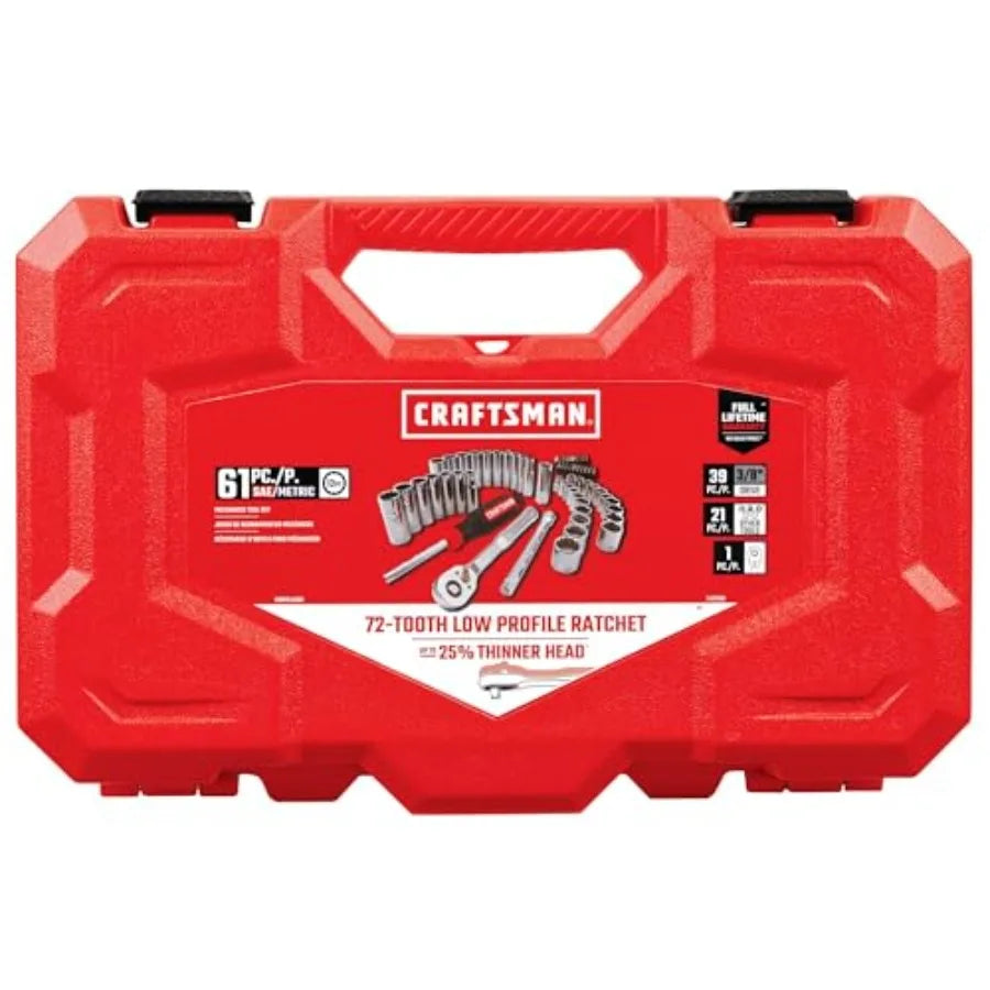 Mechanics Tool Set, 3/8 Inch Drive, 61 Piece (CMMT45161)