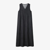 AS AW26 Denim V-Neck sleeveless denim maxi dress woman clothes