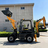 Backhoe Loader Free shipping 4X4 Agricultural tractor Front Loader Mini Excavator Mini Loader Digger Kubota Engine Customized
