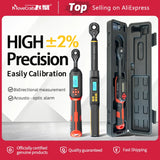 MOVECRAB Series Digital Torque Wrench 1.5-340N.m 2% Accuracy Preset Values with Buzzer, LED Flash & HandleVibration Notification