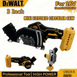 DeWALT 3 Inch Handle Cordless Angle Grinder  CUT OFF Electirc Cutting Mini Circular Saw Machine Power Tools 20V Battery