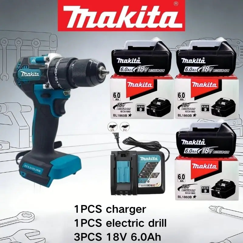 Makita 18V 6.0Ah Handdrill Lithium Battery For 18V LXT Battery Makita BL1860 BL1850 BL1840 BL1830 Replace Battery High Capacity