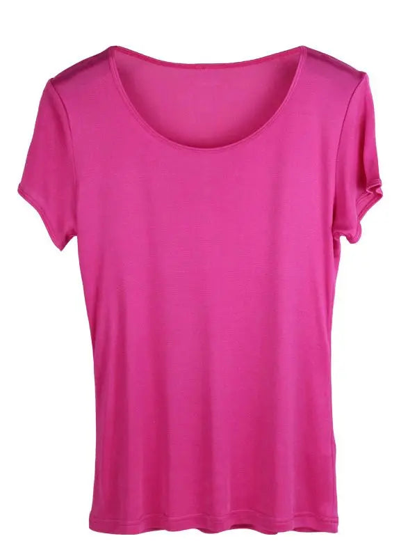 SuyaDream Woman Silk T Shirt Knitted Real Silk Short Sleeved O Neck Solid Basic Tee Simple Summer Top Black White