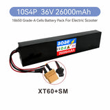 36V 10S4P 14Ah Grade A 18650 Lithium Battery Pack with BMS XT30/JST Connector, Long Range Scooter Battery for M365 500W-1000W