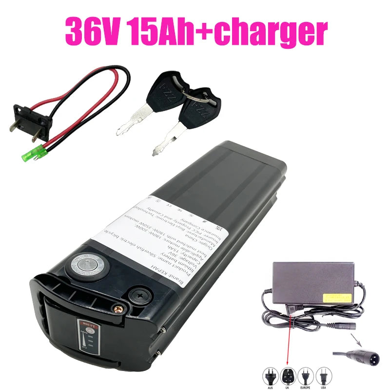 SilverFish 48V/36V 12Ah/15Ah lithium battery. Built in BMS. Suitable for various modified vehicles.