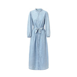 AP SS26 Women Lightweight Denim Dress Cotton Black and Blue Maxi Dress