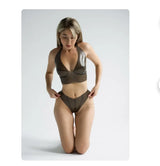 100%Latex Lingerie Bikini Set Women's Lingerie Shorts