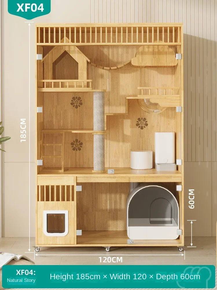 Cat Chamfer Home Cattery Luxury Cat Nest Large Space Cat Cage