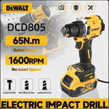 DEWALT DCD805 20V Brushless Cordless Impact Drill Electric Screwdriver 2AH 6AH Li-ion Battery Charger Full Combo Kit