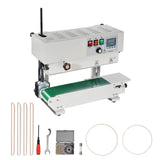 SucceBuy Vertical Band Sealer 6-12 mm Seal Width Continuous Bag Band Sealing Machine for 0.02-0.8 mm Plastic Bags Films Packing