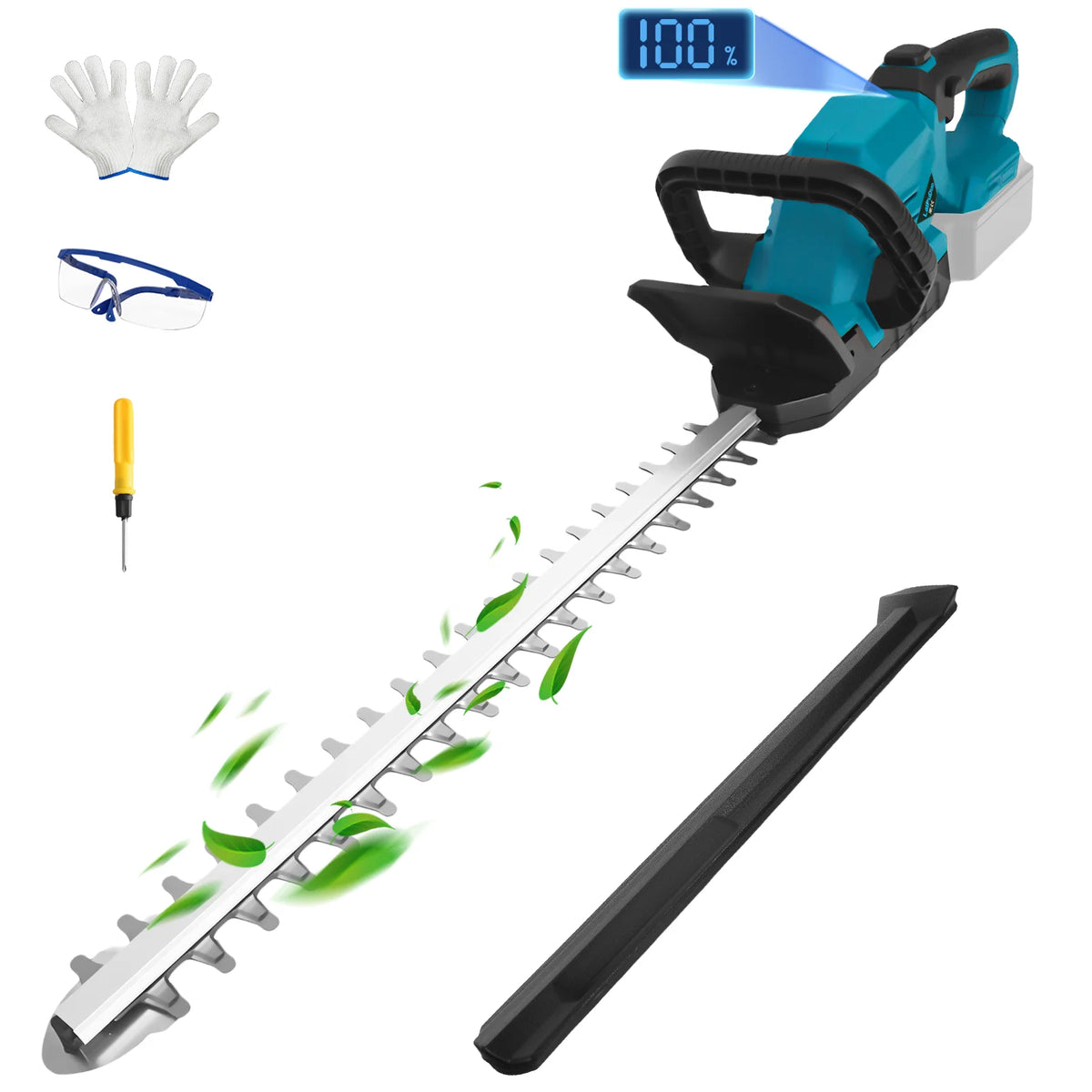 Brushless Electric Hedge Trimmer 3000RPM Cordless Garden Bush Trimmer 180°Rotatable Handle Power Tool For Makita 18V Battery Pin