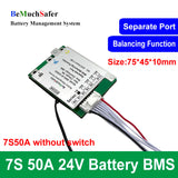 BeMuchSafer 7S 10S 12S 13S 14S 50A Battery BMS 24V 36V 43V 48V 52V BMS 7S50A 10S50A 12S50A 13S50A 14S50A for DIY EBike Battery