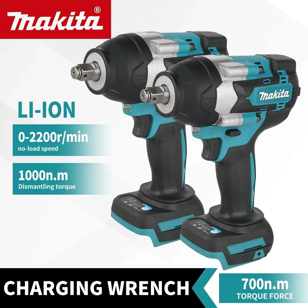 Makita DTW700 18V Brushless Impact Wrench Bare Unit 1/2' Square Drive Cordless Lithium Ion Tool for Repair And Screwdrive