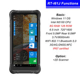 Handheld Windows Rugged PDA 8G RAM 128G ROM Intel N5100 CPU Barcode Scanner IP67 Waterproof Data Acquisition Terminal