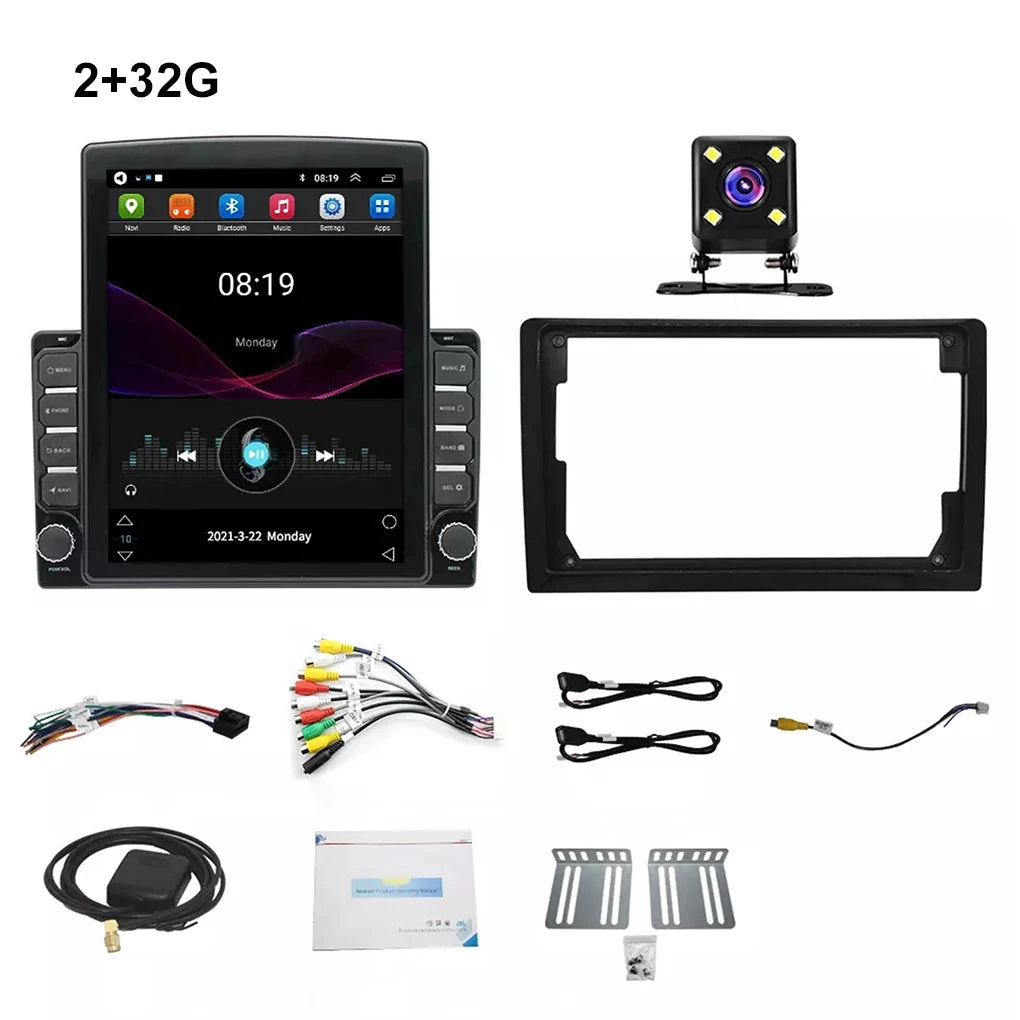 Car Entertainment With Android Double Din Car Stereo Android 13 With 12LED Rearview Android Auto