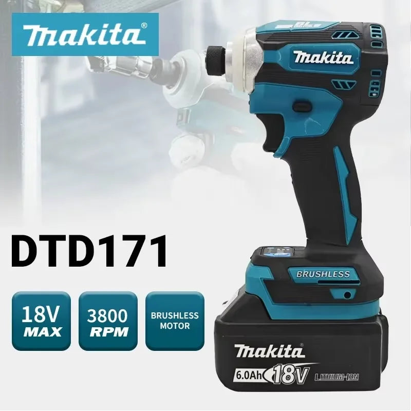 Makita TD171 Brushless Impact Driver Rechargeable Screwdriver Drills Cordless Power Tools 18V BL Motor Bare Tool Unit Tools