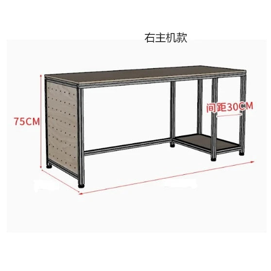 SM new home new wood computer desk workbench desk aluminum profile rectangular table